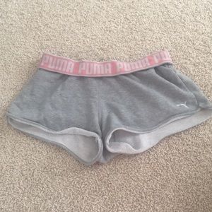 Pink and Grey Puma Shorts
